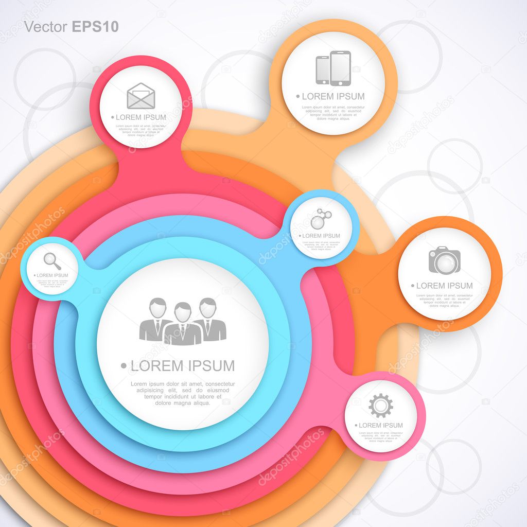 Colorful circle web template