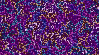 Abstract background with colorful chaotic elastic bands. Vetor background clipart