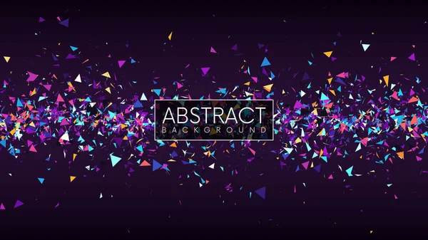 Abstract Background Flowing Colorful Glowing Triangular Fragments Futuristic Header Banner — стоковый вектор