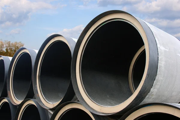 Stack of pipes of the big diameter — Stock Photo, Image