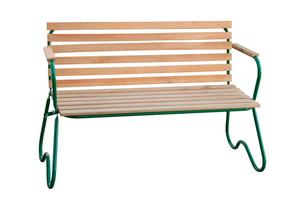 Wooden garden bench — Stock Photo, Image