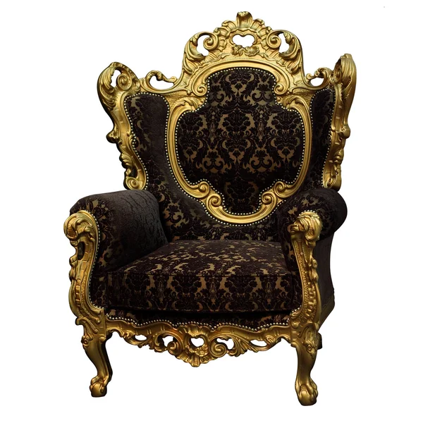 เก้าอี้แกะสลักสีเหลือง — ภาพถ่ายสต็อก