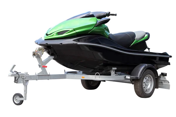 Otomobil römork üzerinde yeşil hydrocycle