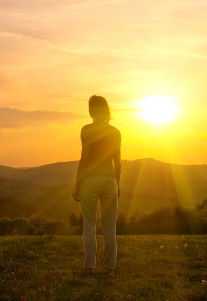 Woman silhouette — Stock Photo, Image