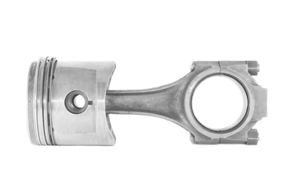 Beyaz bir arka plan üzerinde izole bir çubuk ile kullanılan pistonlu