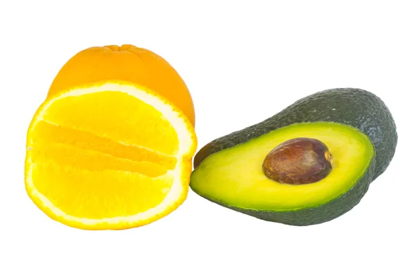 Oranje en avocado — Stockfoto