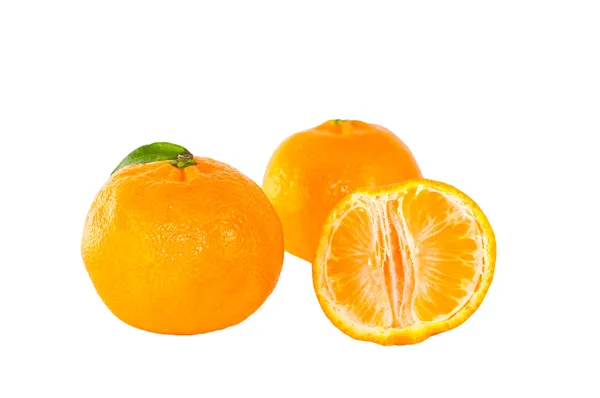 Mandarins on white background — Stock Photo, Image