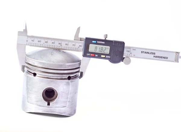 Caliper digital glass scale and piston — Stock Photo, Image