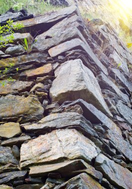 köşe taş duvar. Ortaçağ Kalesi