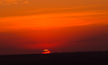 büyük güneş batımında