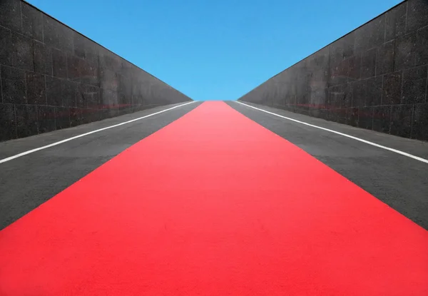 Red carpet path — Stock Photo, Image