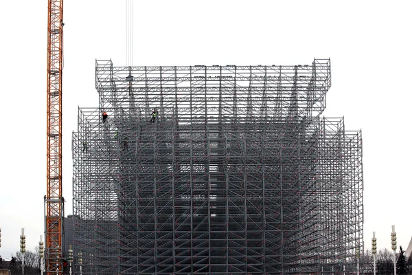 Byggandet av konstruktioner från metall balkar — Stockfoto