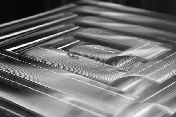 Abstrakt komposition av behandlat stål — Stockfoto