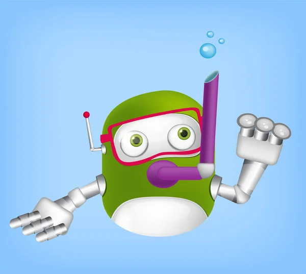 Cute Robot — Stock Vector