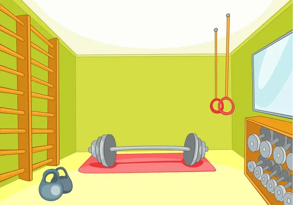 Sala de gimnasio — Vector de stock