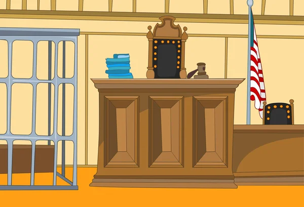 Bíróság rajzfilm — Stock Vector