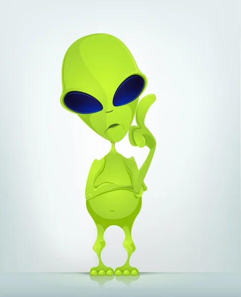 Funny Alien — Stock Vector