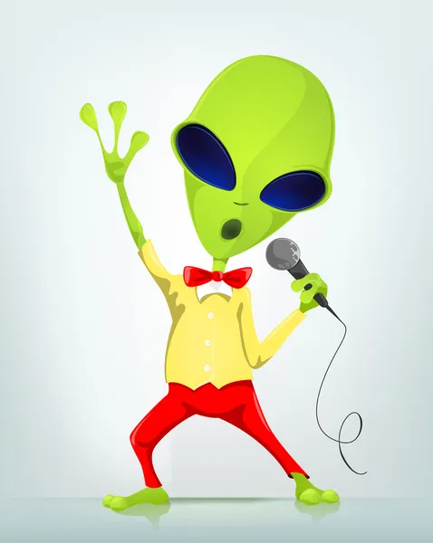 Funny Alien — Stock Vector