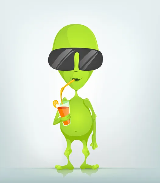 Funny Alien — Stock Vector