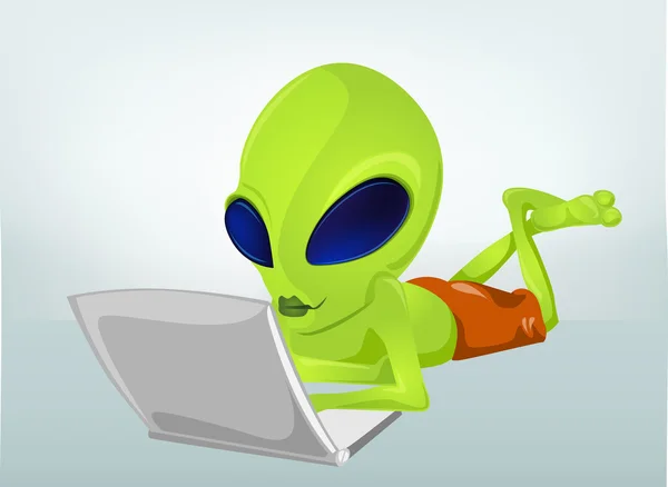 Cartoon _ Character _ ALIEN _ 031 — Vettoriale Stock