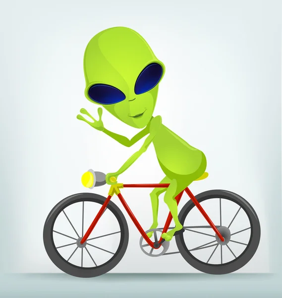 Cartoon personaggio divertente alieno — Vettoriale Stock