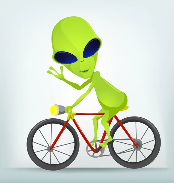 Cartoon Character Funny Alien — Stock Vector