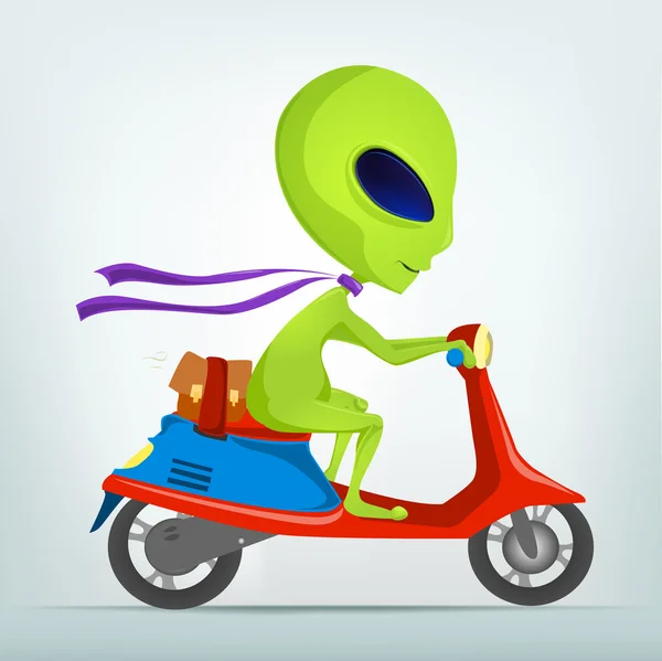 Cartoon_Character_Alien_051_Cs5 — ストックベクタ