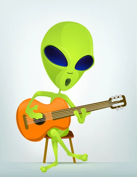 Cartoon_Character_Alien_064_Cs5 — ストックベクタ