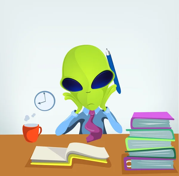 Funny Alien — Stock Vector