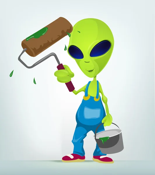 Funny Alien — Stock Vector