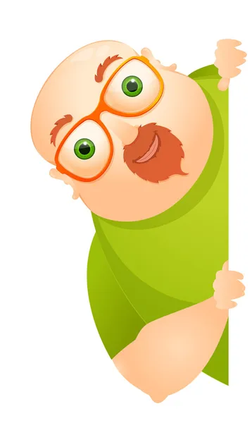 Cheerful Chubby Man — Stock Vector