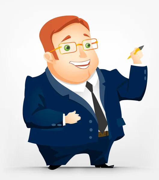 Cheerful Chubby Man — Stock Vector