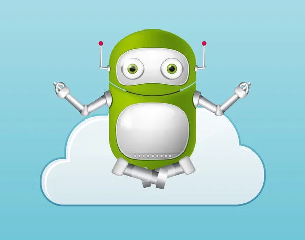 Robot verde — Vector de stock