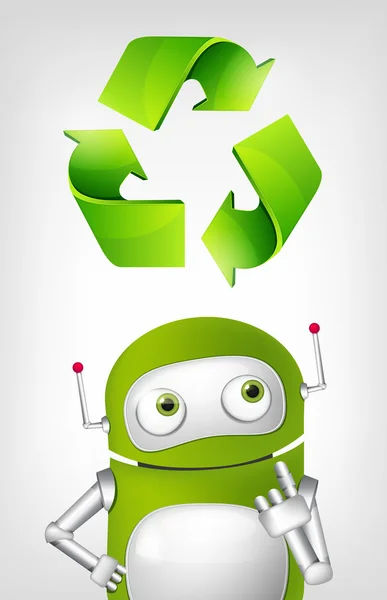 Groene robot — Stockvector