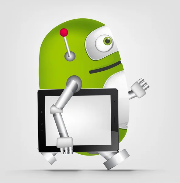 Robot verde — Vector de stock