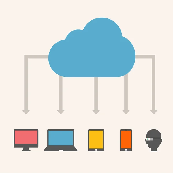 Servicio en nube — Archivo Imágenes Vectoriales