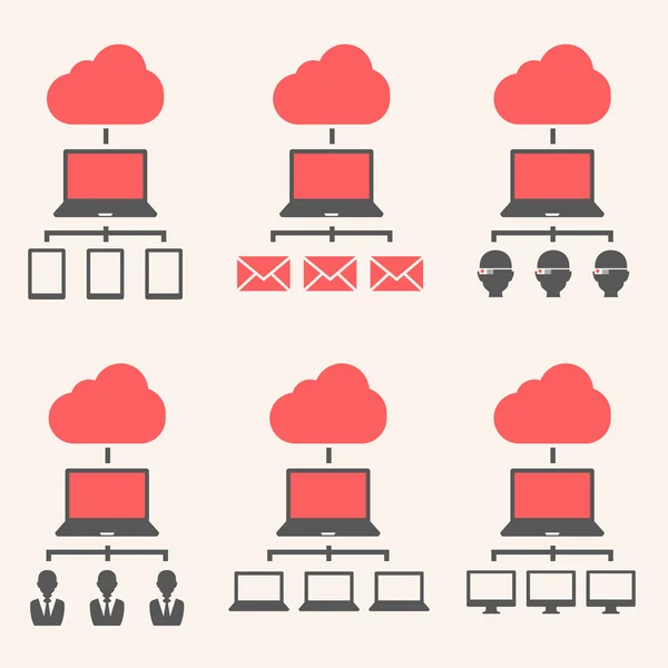 Cloud-Dienst — Stockvektor