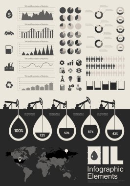 Petrol sanayi Infographic elemanları