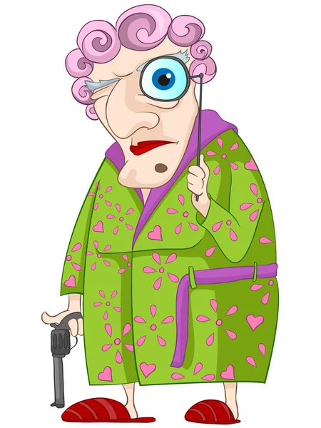 Stará žena — Stockový vektor