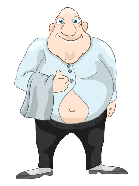 性格开朗的胖的男人 — 图库矢量图片