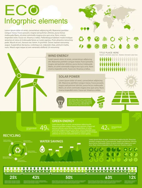 Eco infographic elementen — Stockvector