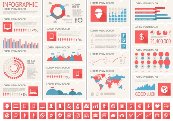 Elementi infografici del settore IT — Vettoriale Stock