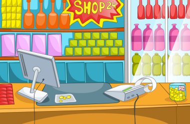 süpermarket karikatür