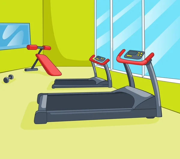 Sala de gimnasio — Vector de stock