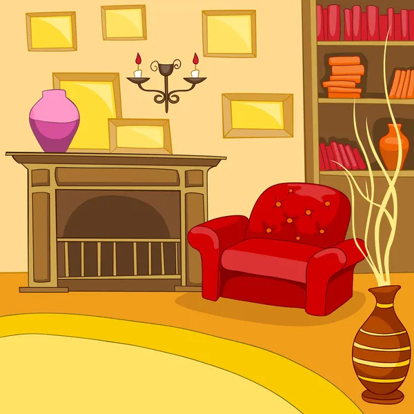 Living room cartoon Vector Art Stock Images | Depositphotos