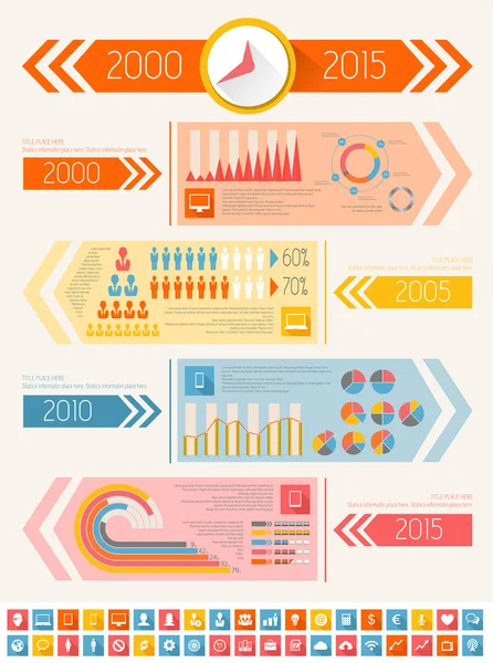 Elementos infográficos da indústria de TI — Vetor de Stock