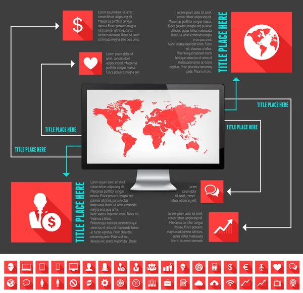 IT Industry Infographic Elements — Stock Vector