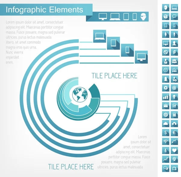Elementos infográficos da indústria de TI —  Vetores de Stock