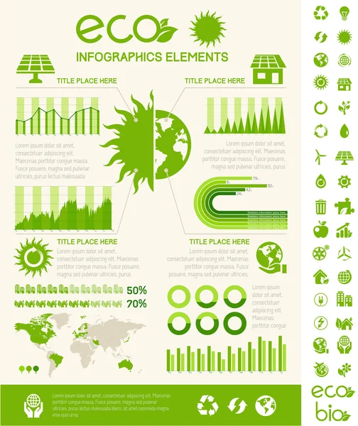 Modèle d'infographie écologique . — Image vectorielle