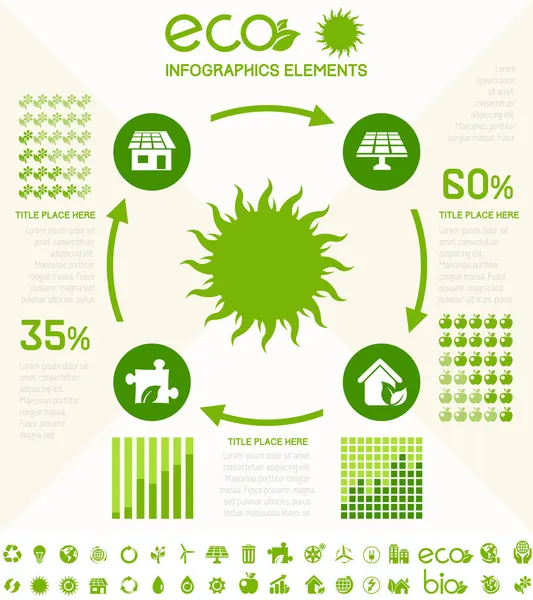 Plantilla de Infografía Ecológica . — Vector de stock